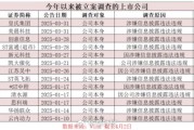 A股監(jiān)管風(fēng)暴來(lái)襲！近期多家上市公司被立案