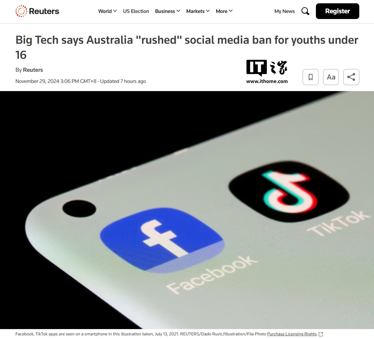澳大利亞通過 16 歲以下禁用社交媒體法案后，Meta 質疑、TikTok 擔憂