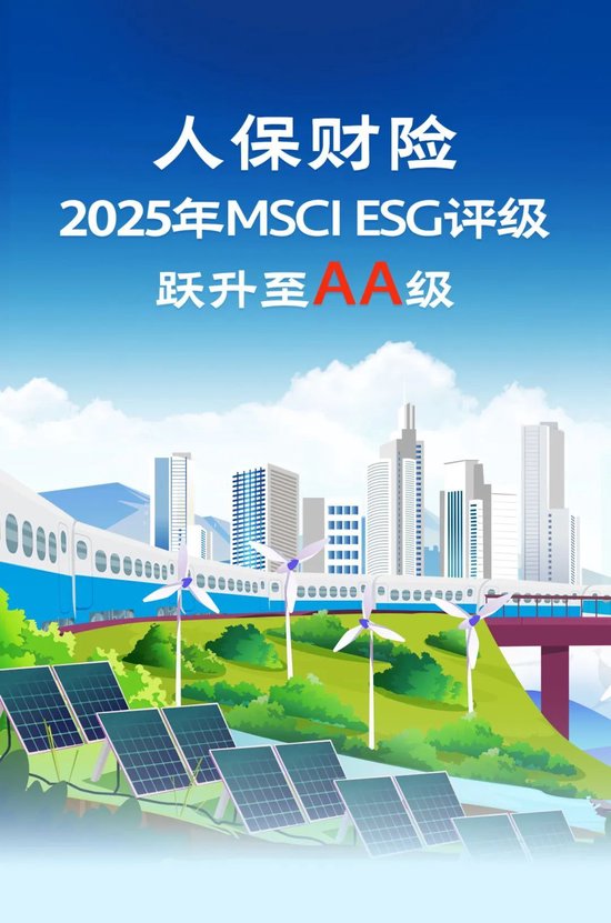 人保財險2025年MSCI ESG評級躍升至AA級