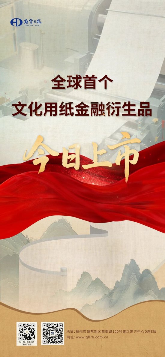 全球首個文化用紙金融衍生品今日上市！